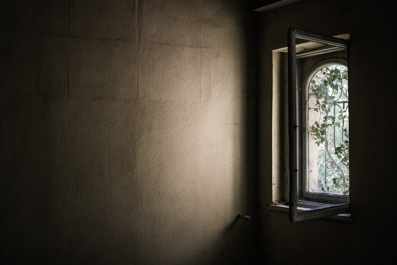 window, old, abandoned